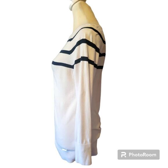 Nautica Women's Size Small Striped Cotton Sweater - Picture 2 of 6